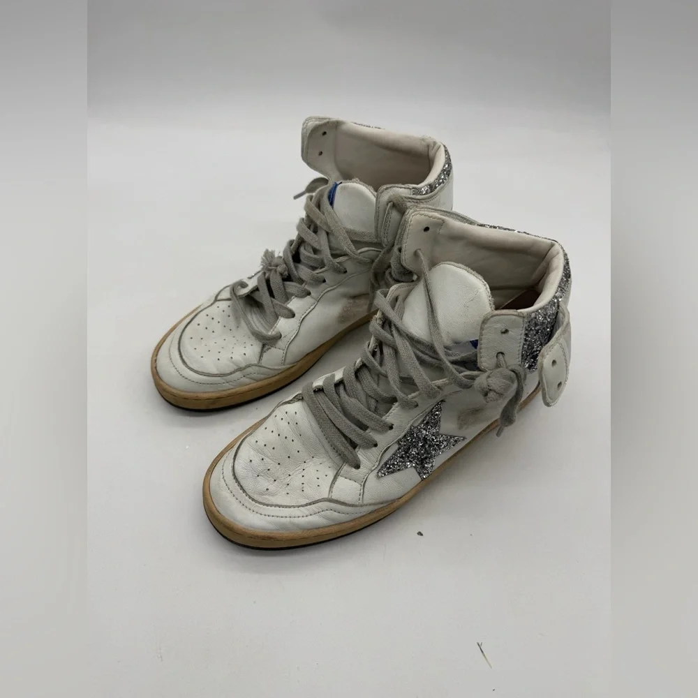 Golden Goose Women's Sky Star High Top Sneakers Size 38 - Picture 2 of 6